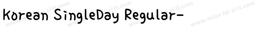 Korean SingleDay Regular字体转换